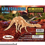 Puzzled Apatosaurus 3D Woodcraft Construction Puzzle Kit Educational Brain Teaser Design Dinosaur Model 42 Piece Pre Cut Paintable Wooden Puzzles Building Set Prehistoric Animals Themed Toy & Games  B00136IUOI